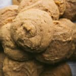 flatlay of pumpkin cookies